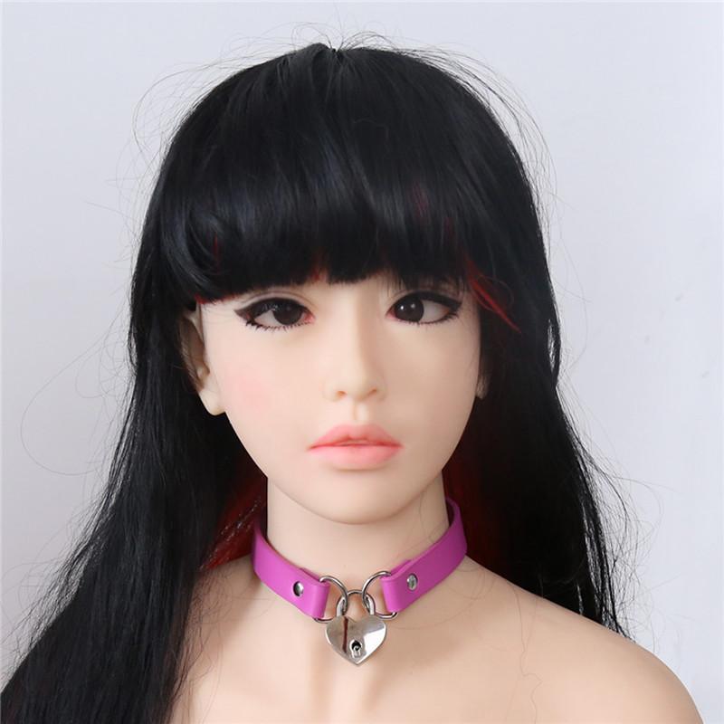 High Quality Role Play Metal Heart Lock Bondage Choker Collar For Women Girls Necklace Metal Leather Goth Anime Cosplay Gift