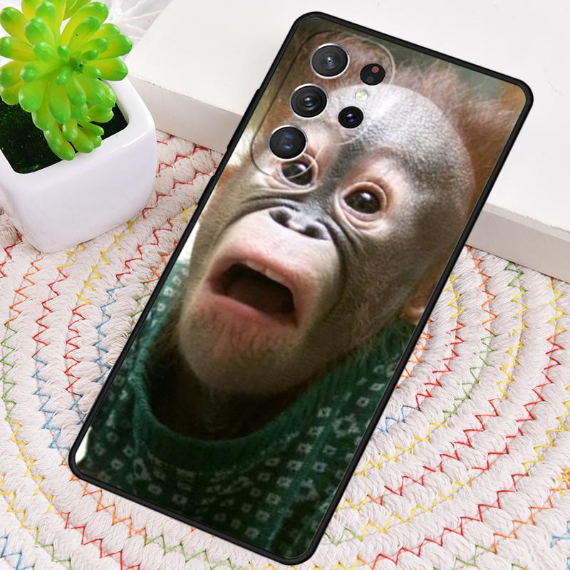 CUTE ORANGUTAN monkey BABY 1 Phone Case for Samsung Galaxy note 10 pro S26 Ultra S23 S24 FE S25 S21 S22 PLUS shockproof Cove