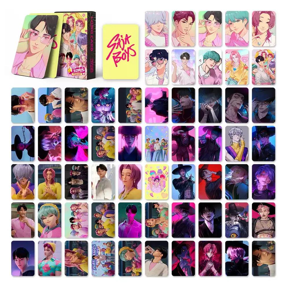 2025NEW K-pop Demon Hunters Lion Boys Photocards (60 Sheets + 32 Stickers)