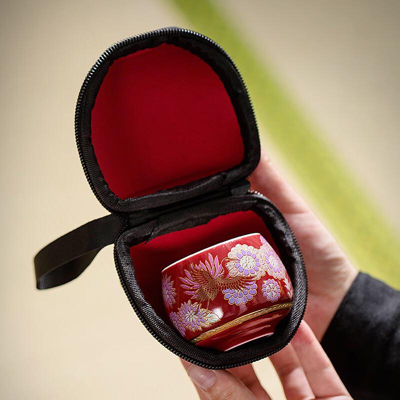 Chaxun Vintage Enamel Silver-Plated Tea Cup Set