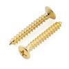 Musiclily Ultra 4x28mm Edelstahl Gurtpins, Schrauben, Rundkopfschrauben für Epi E-Gitarren, Gold (Packung mit 10)