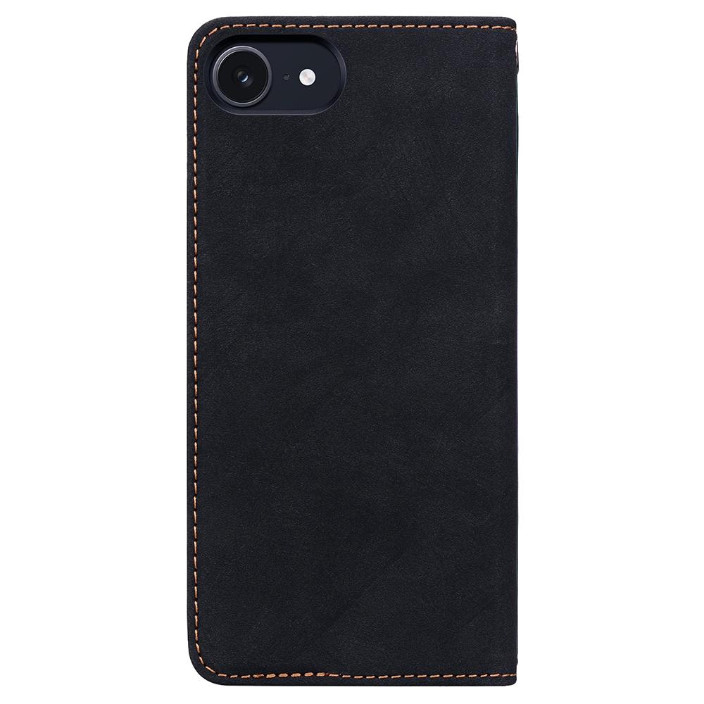 For iPhone 16e Case Lines Pattern Wallet Leather Phone Cover with Strap