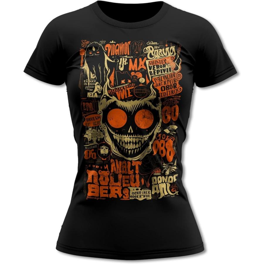 Bands and Bones Retro Halloween 6 Women s T-Shirt S