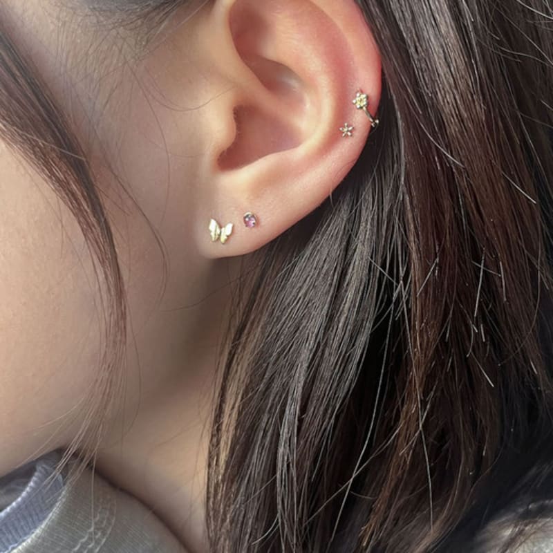 youngglow 14k butterfly piercing (2type)