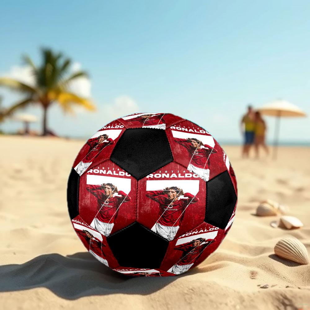 1pc CR7 Soccer Ball Size 5 Indoor Soccer Ball Fashion Colorful Backyard Game - Great For Sports Fans Gift HE17