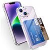 Applicable To Apple 15 Transparent Card Mobile Phone Case Iphone14promax Card Case Acrylic Protective Case