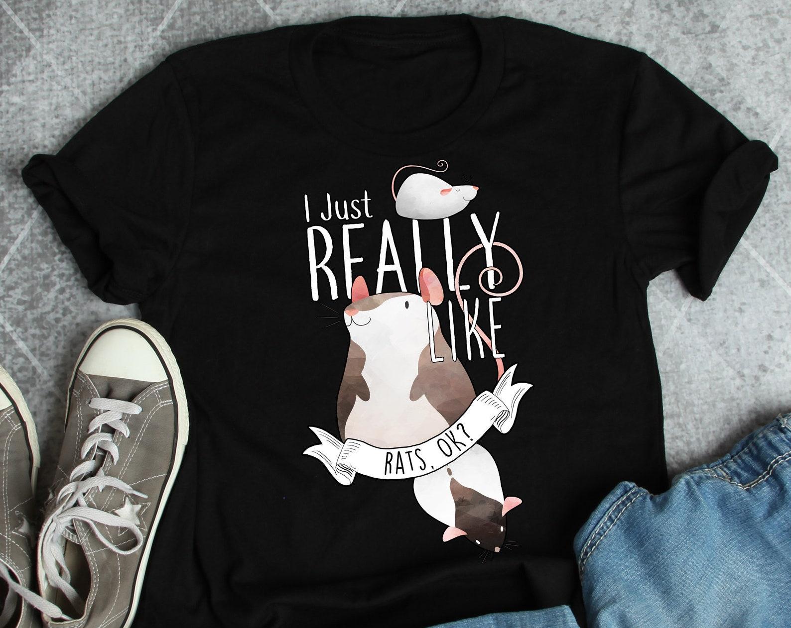 Funny Rat Shirt,  , Rat Lover Gift, Cute Rat T-shirt, Pet Lover Tshirt, Fancy Rat Graphic Tee, Zodiac Rat Year Tops, Clothing, Mouse 150