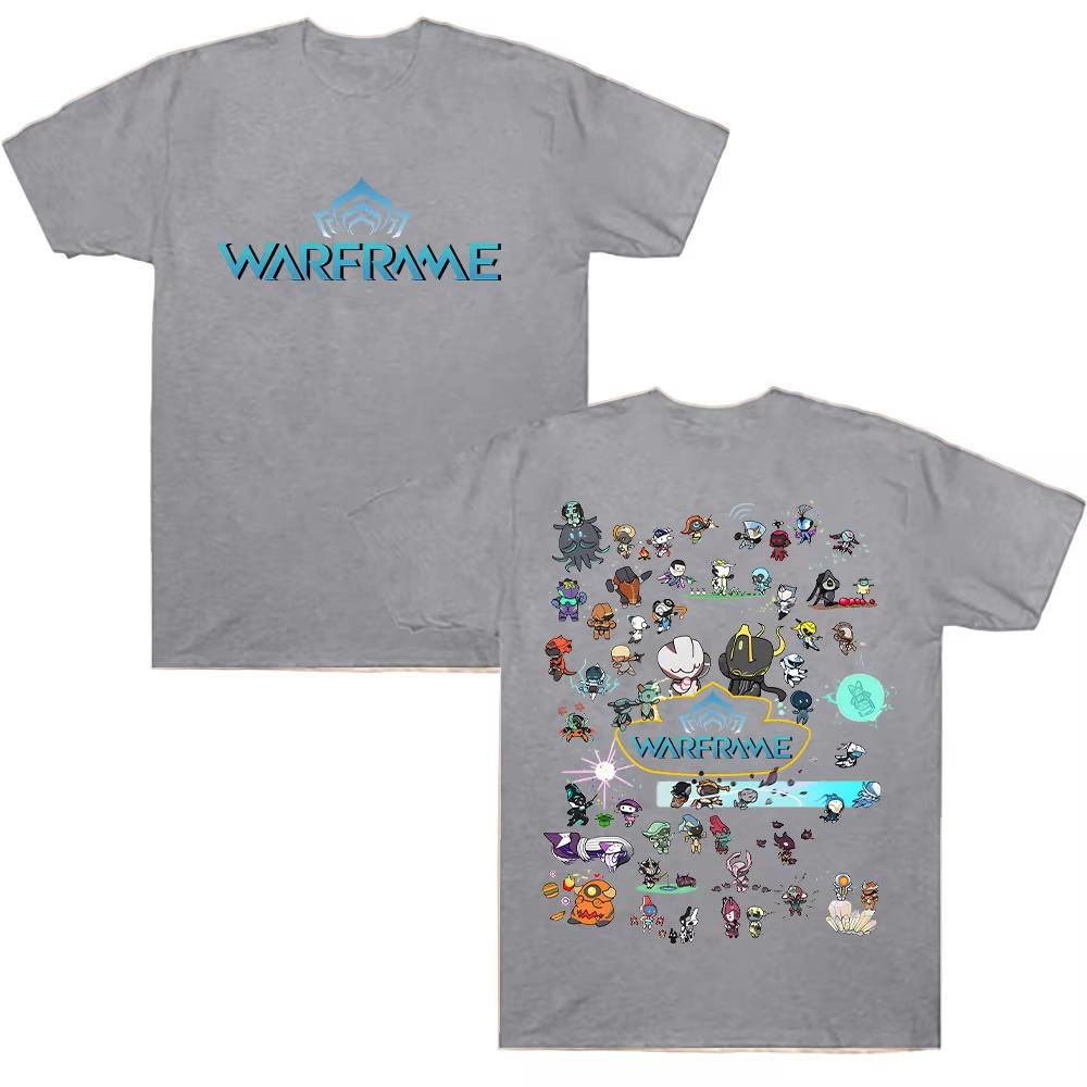 Warframe Premium Oversized Anniversary T Shirt Fashion Round Neck Cotton Short Sleeve Tee Shirt Comic Casual Comfort Unisex Tees