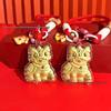 999 Gold National Trend Lion Pendant Keychain: Festive Wealth & Joy Ornament