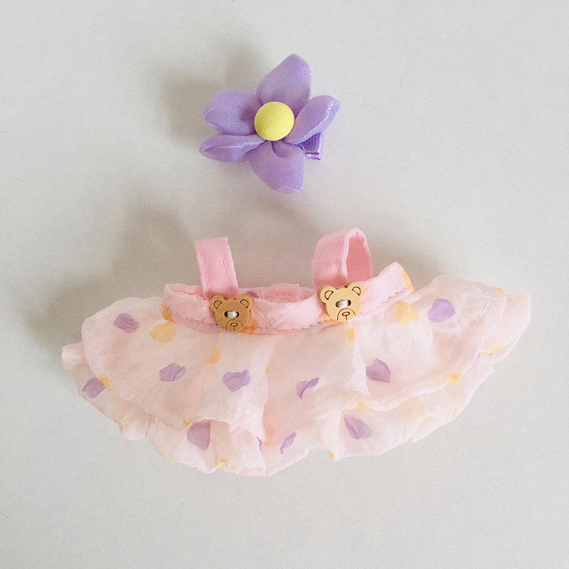 בגדי בובת קטיפה ויניל חמודה 17 ס"מ קופסה עיוורת - תליון LaBuBu שמלת אביזרים