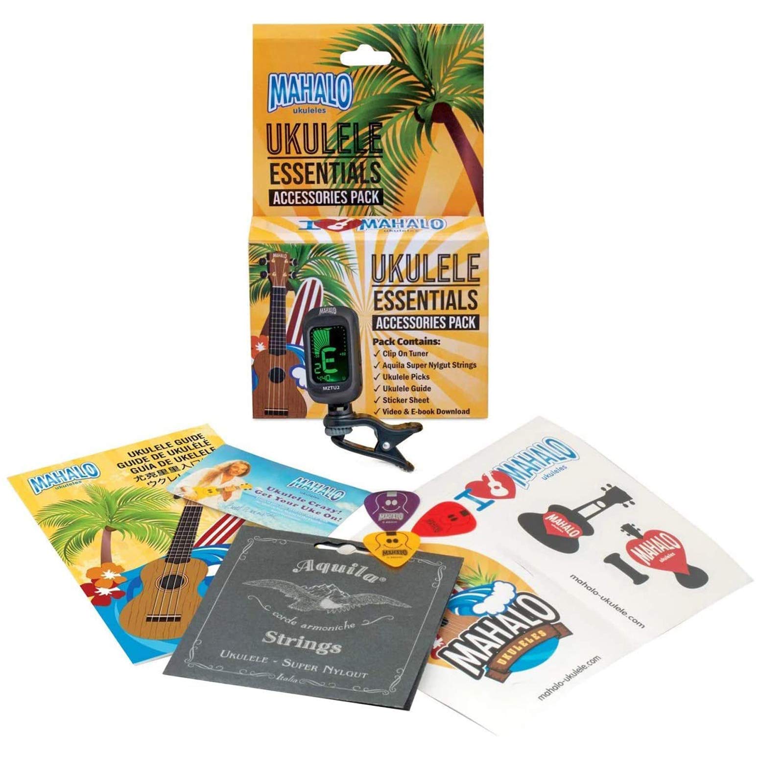 

Набор аксессуаров для укулеле MAHALO для начинающих MZK1