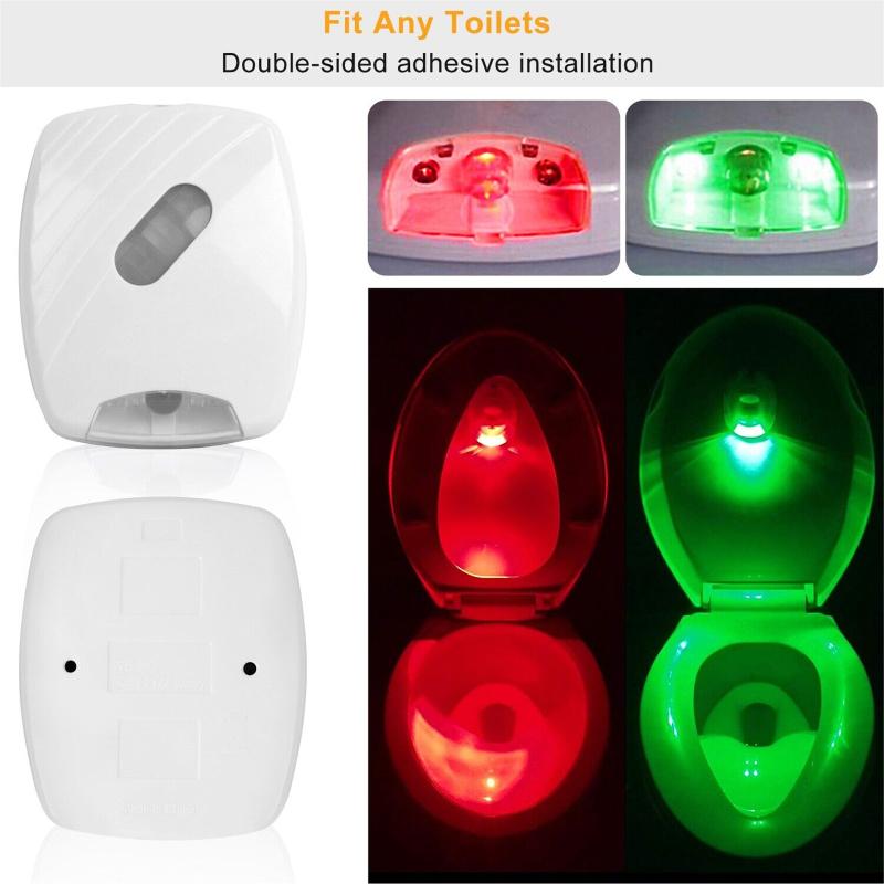 Veilleuse de Toilette LED Capteur PIR Intégré Lampe de Salle de Bain à Détection de Mouvement Économe en Énergie Avec