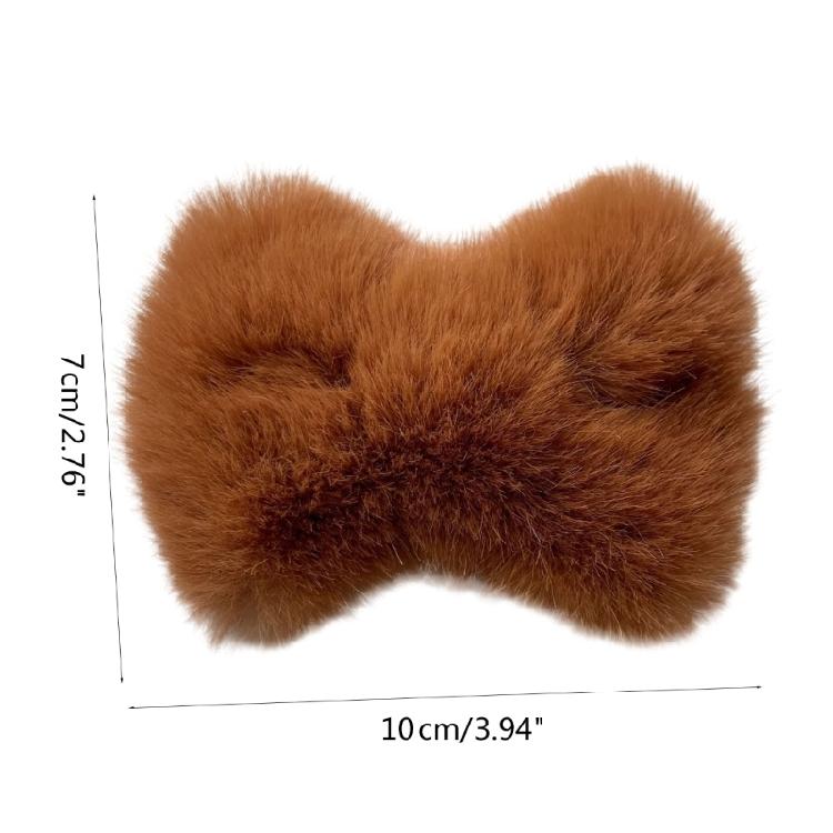 Lovely Hairpin Plush Bowknot Shape Hair Barrettes Girls Braids Bangs Hair Clip