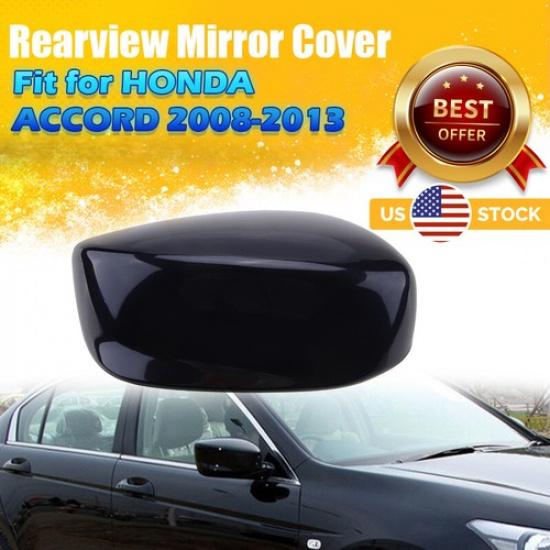 Right Side Gloss Black Door Side Mirror Cover Cap Trim For Honda Accord 2008-13