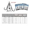 Fishing Tackle 304 Stainless Steel Lead Jigging Snap Split Rings Tackle Connector Fishing Rings
