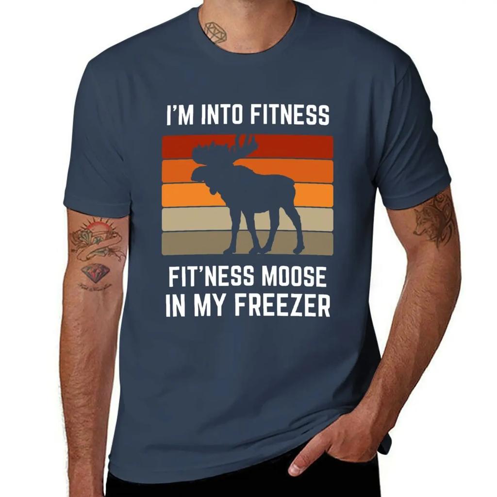 Im Into Fitness Fitness Moose In My Freezer Hunting TShirt Anime Vintage Anime Shirt T Shirt Men
