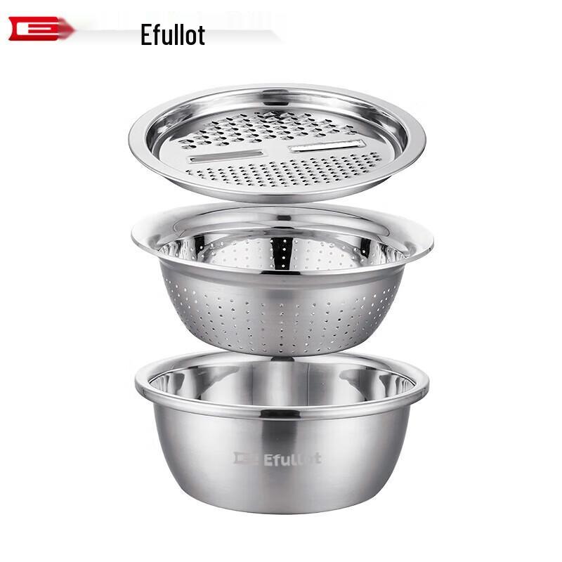EFULLOT Multi-functional 3-Piece Grater & Soup Pot Set
