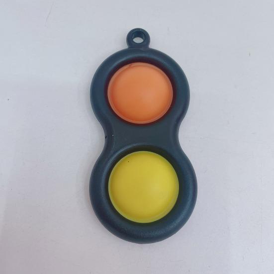 Push Bubble Toy Keychain Pendant Stress Anxiety Relief Bubble Popping Toy Bubble Squeeze Sensory Fidget Toy Party Favors