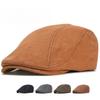 1 Stück Wildleder Herbst Winter Barett Mode Vintage Herren Damen Schiebermütze Lässige Flache Schirmmütze Baretts