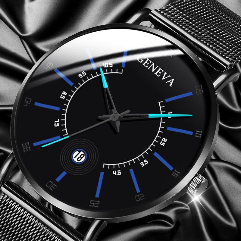 Fashion Business Watch Web Strap Men's Watch Stainless Steel watch Quartz watch New creative calendar watch