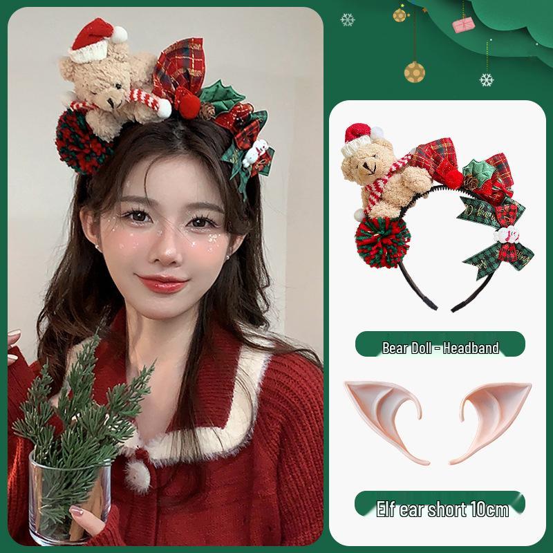 Women's Christmas Plush Hat Headband Hair Accessories