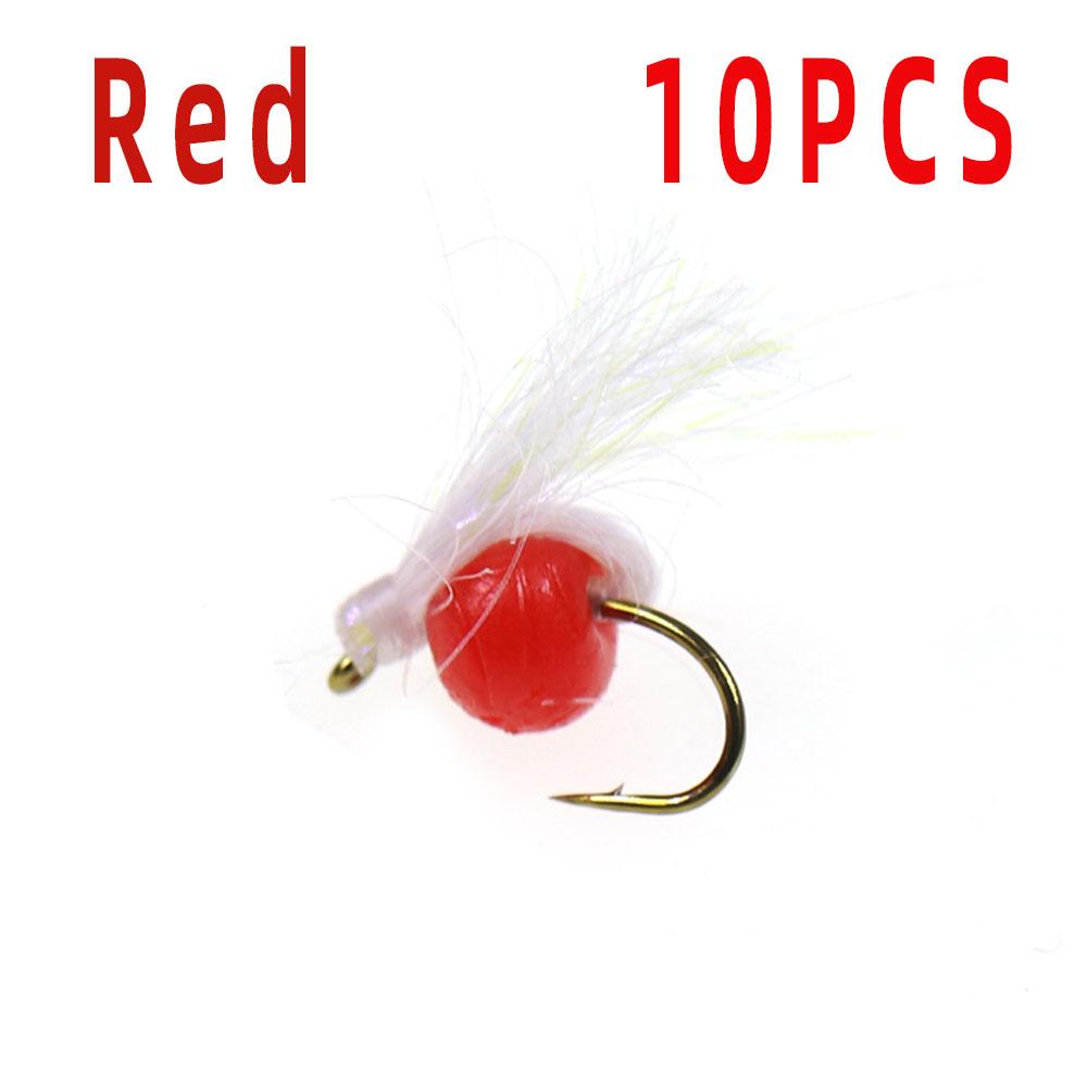 Wolframperlen-Ei und weiches Melkei, künstlicher Glo Bug, Lachsfischrogen, schnell sinkende Nassfliege, Forelle, Steelhead, Angelköder