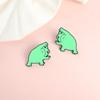 Cute Charming Frog Shaped Enamel Badge Unique Alloy Brooch For Accessories Fashionable