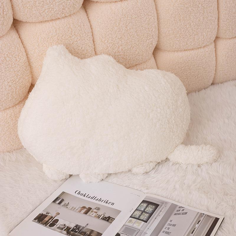 Girl heart pink cat throw pillow plush toy doll cat back doll home sofa pillow doll