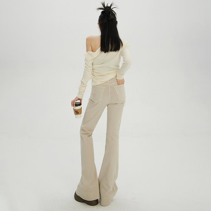 Slim Fit and Slim Velvet Autumn and Winter Velvet Jeans for Women In Winter American Retro High Waist