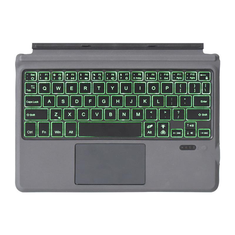 Kabelloses Split-Tastatur für Microsoft Surface Pro 3-10 LED-Hintergrundbeleuchtung 7-Farben-Touchpad für Windows 11 Scheren-Neu