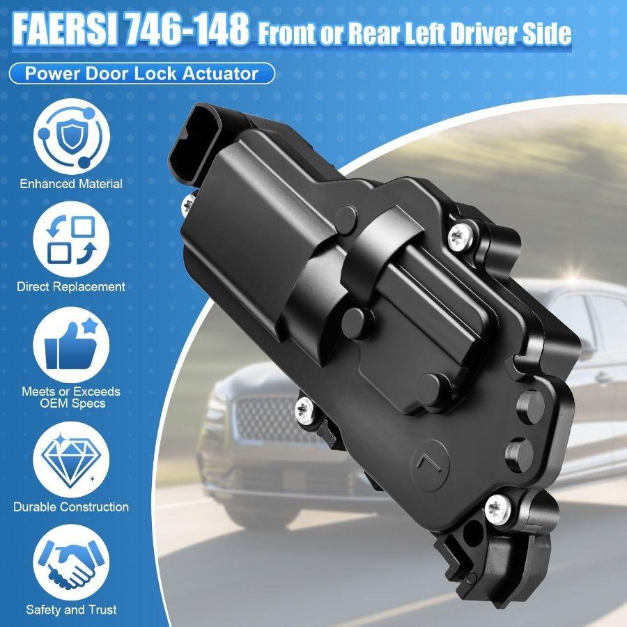 Power Door Lock Actuator Left Driver Side Compatible with F150 F250 F350 F450 F5