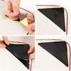 4PCS/Set Silicone Ruggies Rug Carpet Mat Grippers Non Slip Grip Corners Pad For Home Bath Living Room (Color: Black)