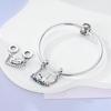 Cute Cat Rainbow Swing Pendantscopper Plated Original Beads Fit Originalcharms Bracelet Bead Jewelry Gifts For Women
