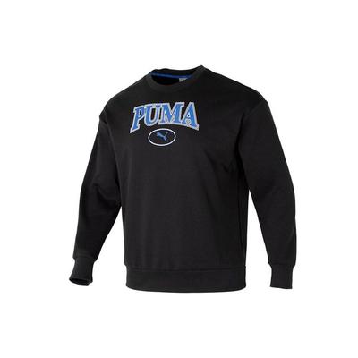 Puma Felpa Unisex con Logo a Lettere Stampato per Allenamento Sportivo e Fitness, Maglia a Girocollo in Maglia, Maniche Lunghe, Felpa Nera 682929-01
