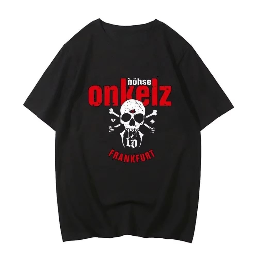 2026 Heißer Verkauf Böhse Onkelz T-Shirt Vintage Atmungsaktiv Deutsche Punk Rock Band Merch Unisex Oversized Rundhals Baumwolle Kurzarm Herren Damen T-Shirts Tops