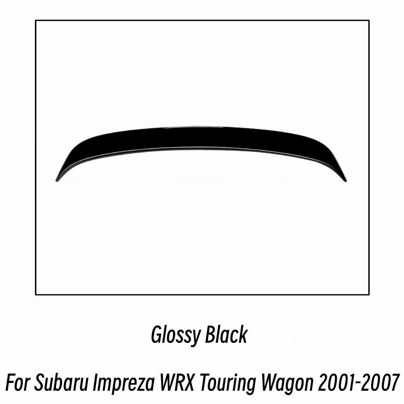 For 2001-2007 Subaru Impreza WRX Touring Wagon Middle Rear Trunk Lid Spoiler Wings Car Exterior Black Carbon Tuning Accessories Glossy Black