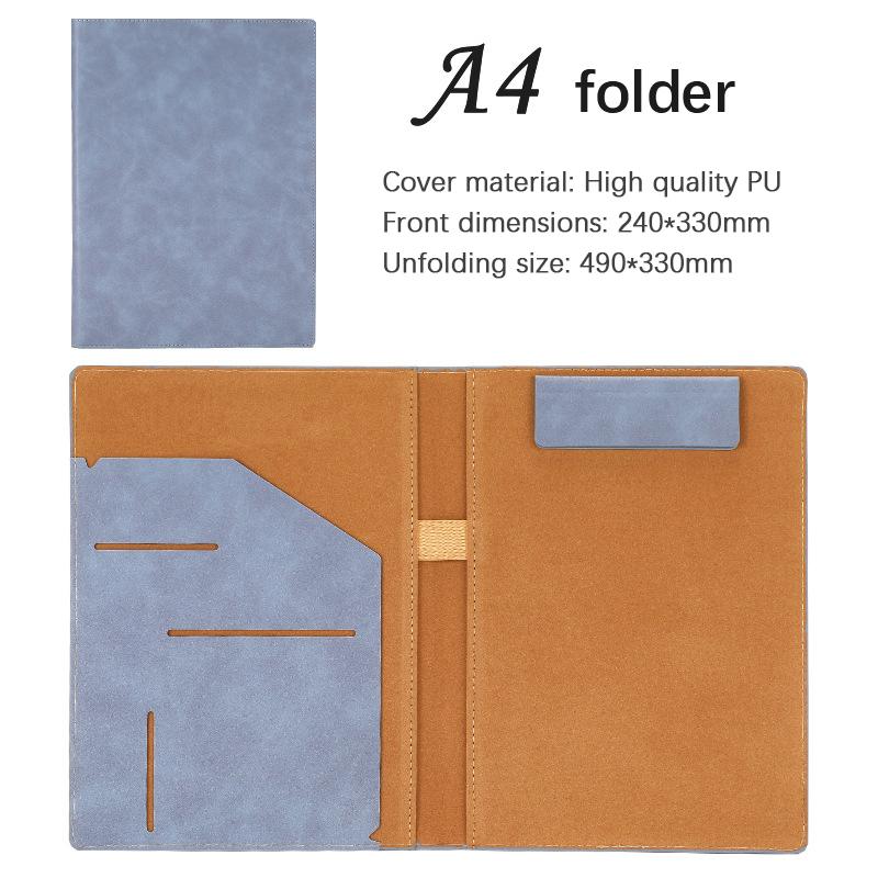 A4/A5 Schreibmappe mit Verschluss Businessmappe Multifunktionales Leder Klemmbrett Konferenzmappe für Büro