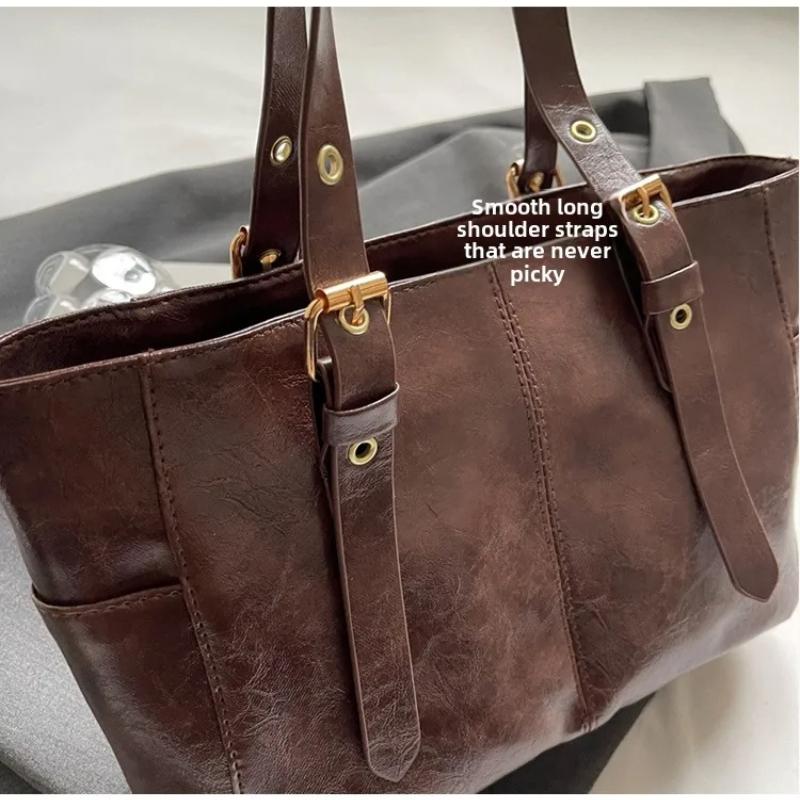 2025 Korean Trend Solid Color Shoulder Bags Women Designer Bag Large Capacity Tote Bag Elegant Female Handbags