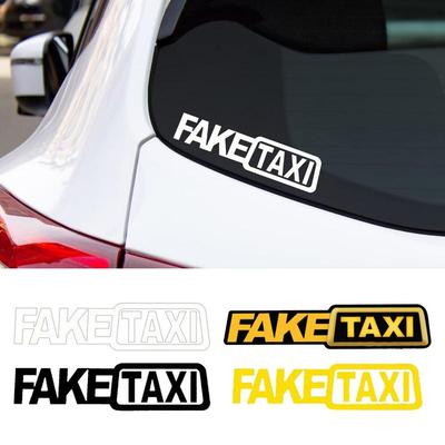 1Pcs Fake TAXI Car Stickers Reflective Stickers Funny Window Vinyl Decals Styling Self Adhesive Emblem Automobile Accessories