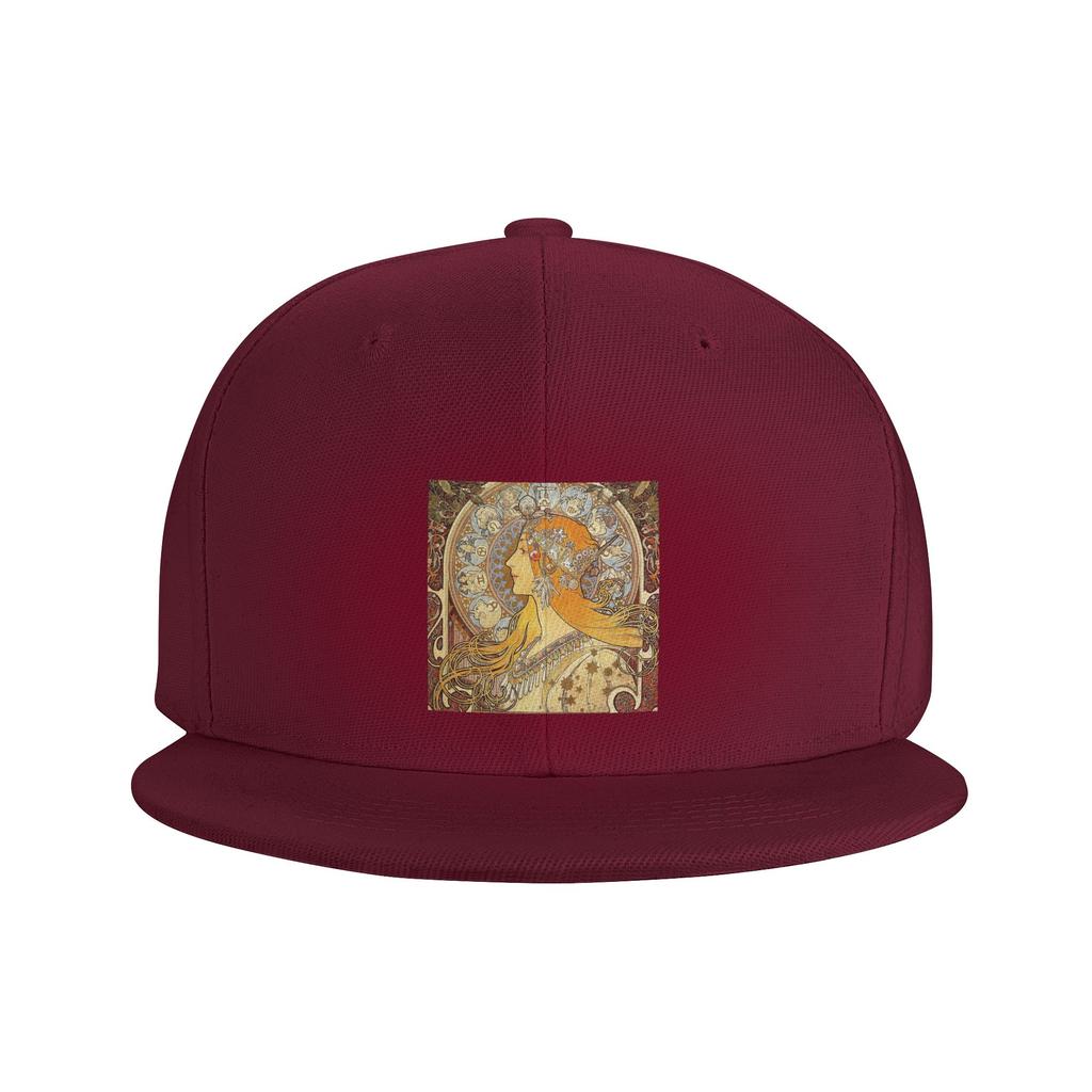 Alphonse Mucha Zodiac Art Nouveau Women Baseball Caps Snapback Fashion Baseball Hats Breathable Casual Casquette Outdoor Unisex