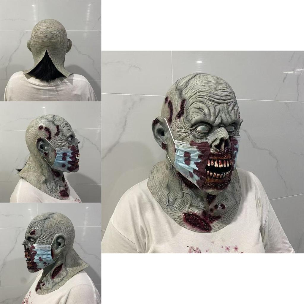 Horror-Zombie-Latexmaske für Kostümpartys mit anpassbaren Merkmalen für Nachtveranstaltungen