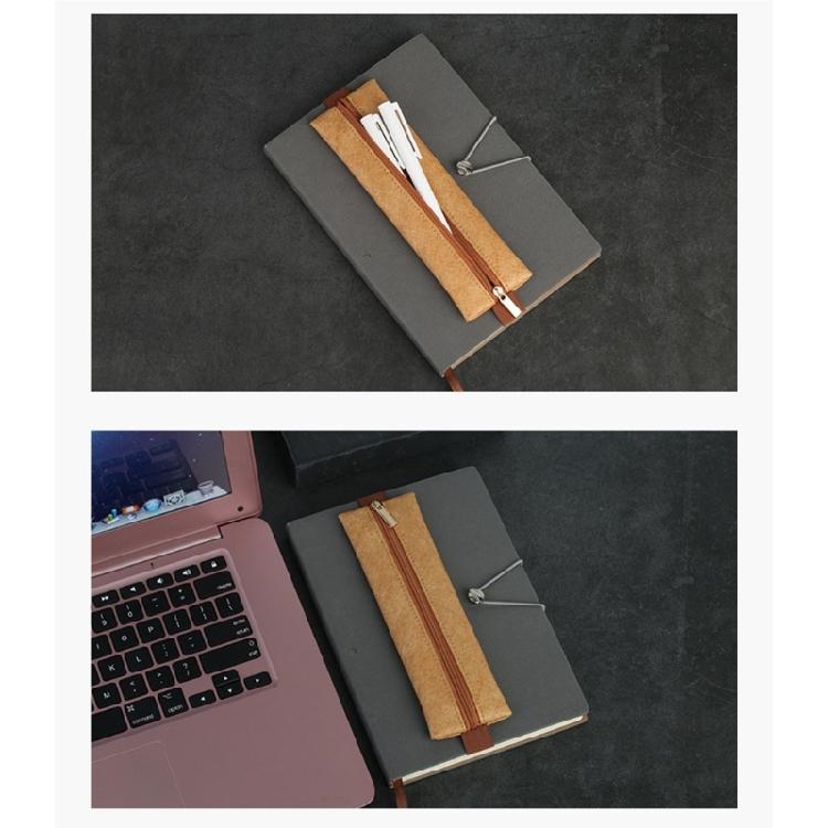 4 Pcs PU Leather Pencil Case for Notebook Binders Planners Books Elastic Pen Bag Journal Pencil Holders
