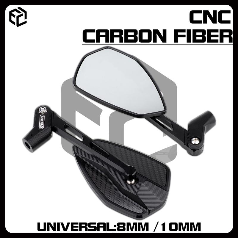 Universal Carbon Fiber Motorcycle Rearview Mirrors for 8mm/10mm HONDA YAMAHA BMW KTM VESPA SUZUKI TRIUMPH Motorcycle Accessories