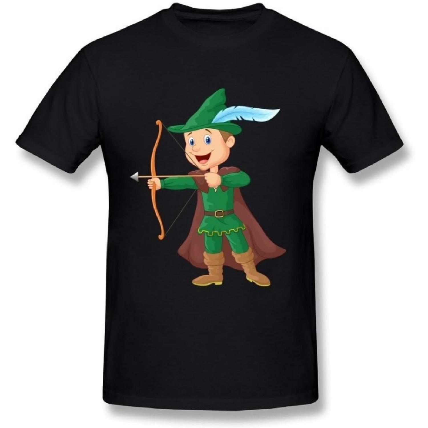 WunoD Men s Robin Hood Cartoon T-shirt S