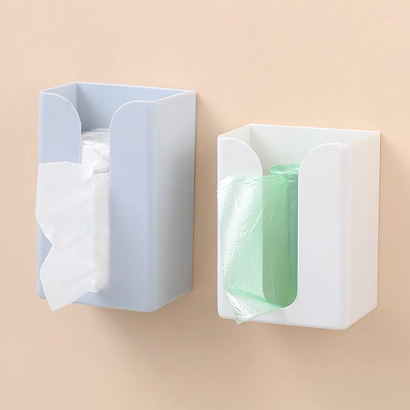 Wall Mounted Tissue Box Waterproof Self Adhesive Napkin Holder Home Disposable Gloves Storage Box Kitchen Paper Organizer Case