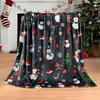 Soft Plush Christmas Blanket,Cute Santa Claus Pink Christmas Tree Snowflake Warm Throw Blanket for Couch