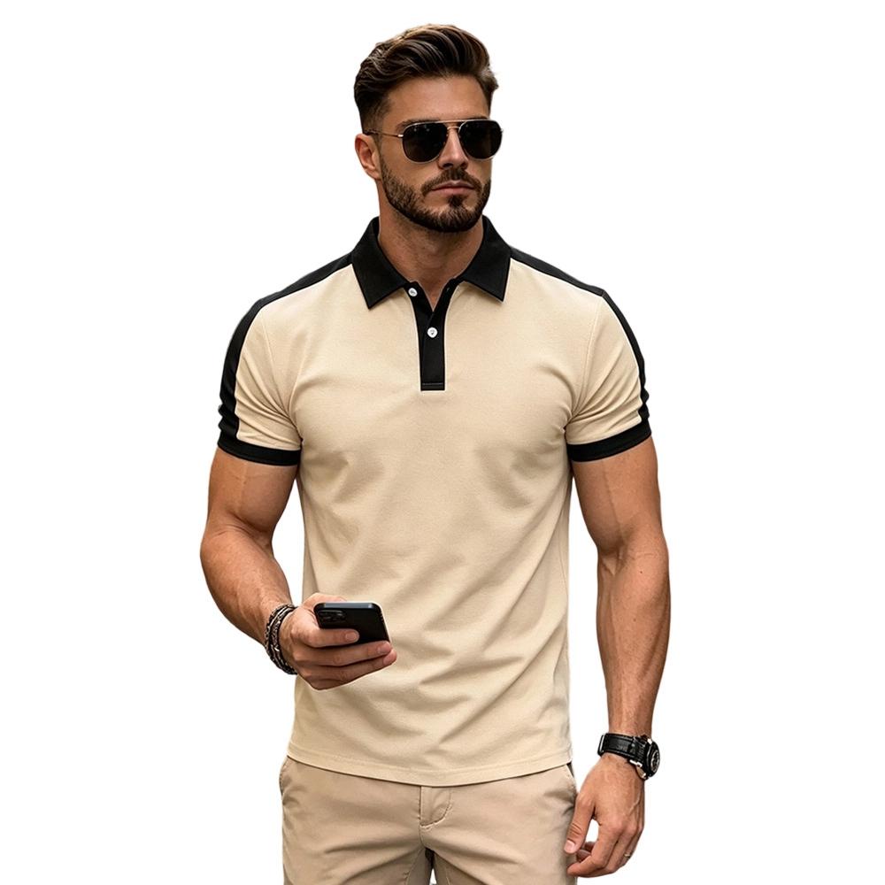 Men's Benbu Multi-color Slim-fit Plaid Short-sleeved Button-down Shirt