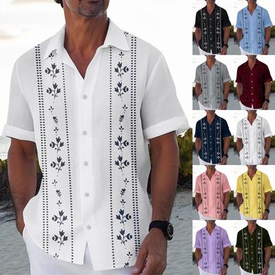 Erkekler için Hawaii Gömlek, erkek Vintage Düğme Aşağı Bowling Gömlek Kısa Kollu Yaz Plaj Gömlek