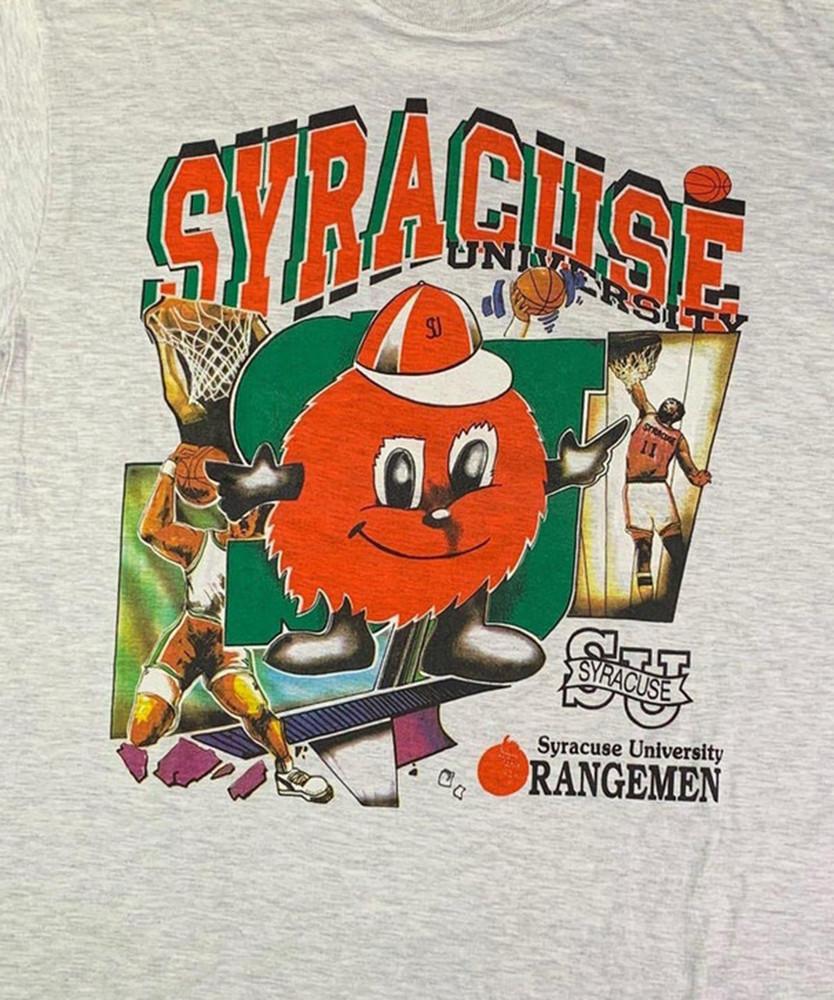 Vintage Syracuse Orange Basketball T Shirt Cotton  Unisex White Unisex T-Shirt XXXL