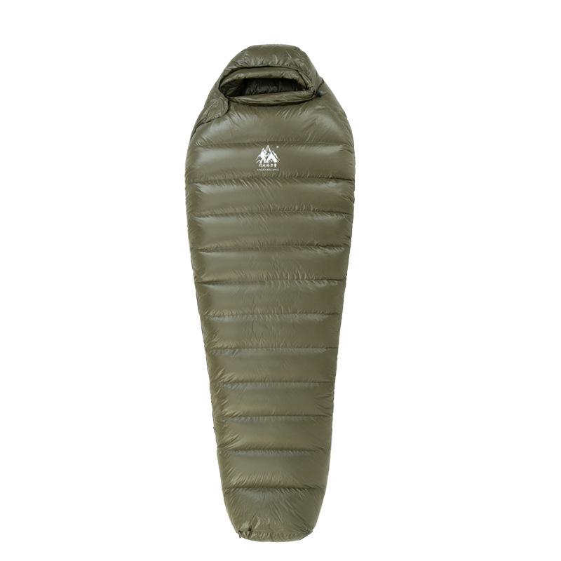 90% Duck Down Mummy Sleeping Bag: Thickened, Portable for Outdoor Camping